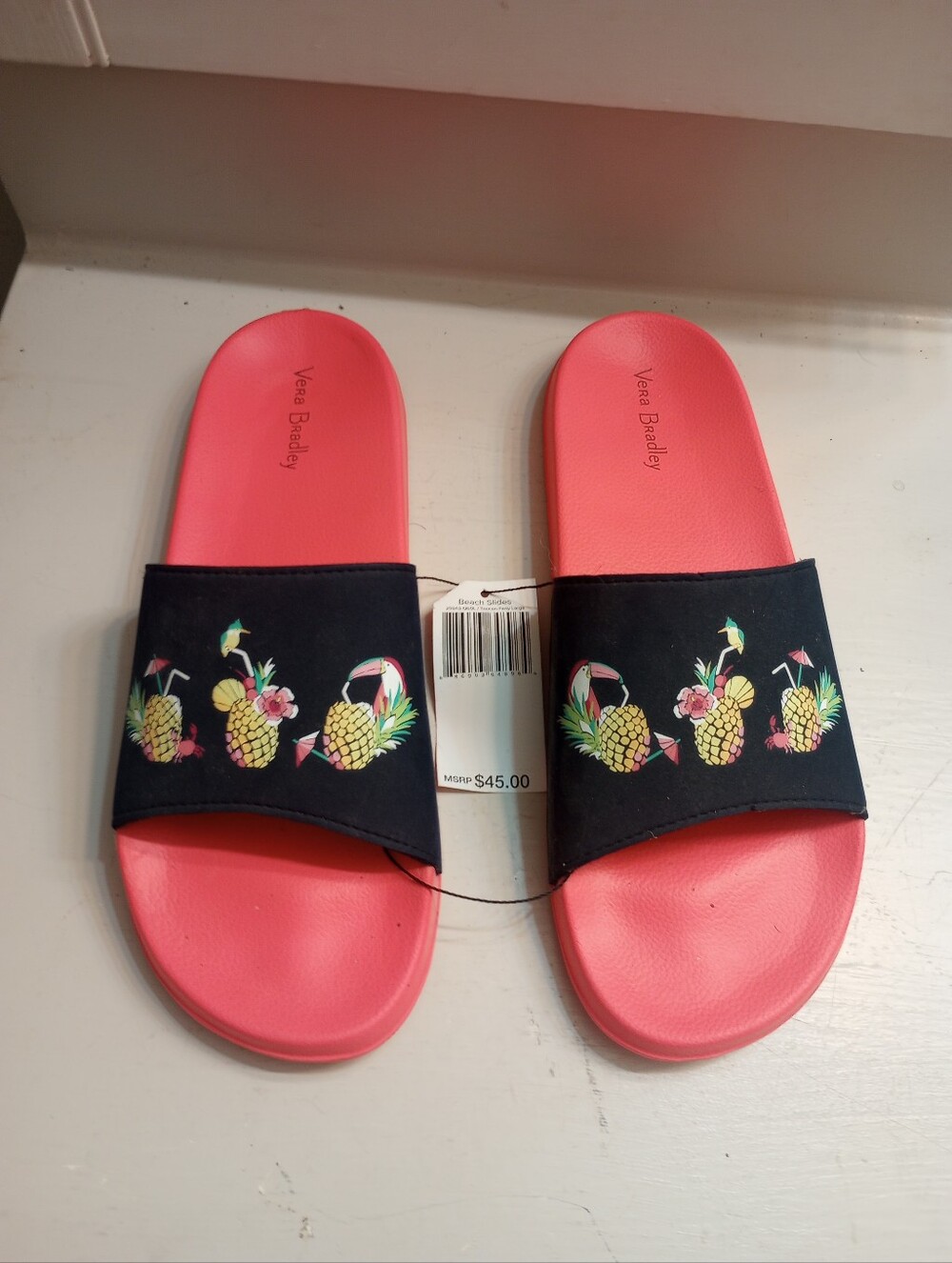 Vera Bradley "Toucan Party" Slides NWT